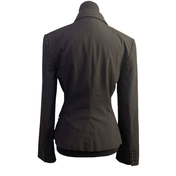 EXPRESS DESING STUDIO WOMENS EDITOR ONE BUTTON BLAZER SIZE 6 GUC - Picture 2 of 7